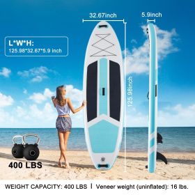 Inflatable Stand Up Paddle Boards 10 Ft 5 In With Premium SUP Paddle Board Accessories, Wide Stable Design, Non-Slip Comfort Deck For Youth & Adu (Option: Gray blue)