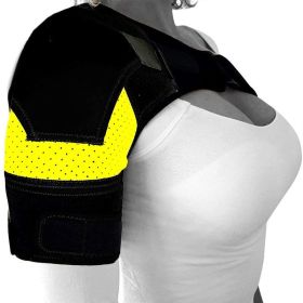 Breathable and ice pack sports shoulder pads (Option: Yellow)