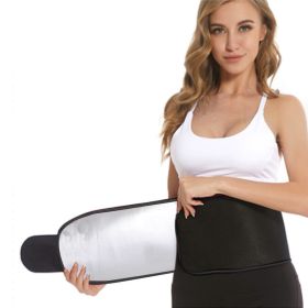 Waist Trimmer Belt Weight Loss Girdle Gym Sweat Slim Wrap Fat Burning Straps For Women Men Body Shapper (Option: BlackSilver)