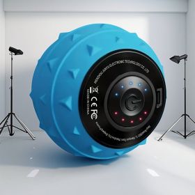 Rechargeable High Intensity Vibration Massage Ball for Muscle and Fitness, Electric Fascia Release for Neck, Back and Feet, USB Charging (Color: Blue)