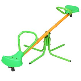 360 Degree Rotation Outdoor Kids Spinning Seesaw Sit Spin Teeter Totter Swivel Teeter (Option: Green)